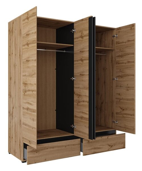 Dulap lemn masiv Orion, 180 × 210 × 60 cm - Stejar deschis