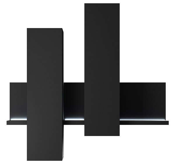 Corp lemn masiv suspendat Aurea, 152 × 90 × 35 cm - Antracit-stejar