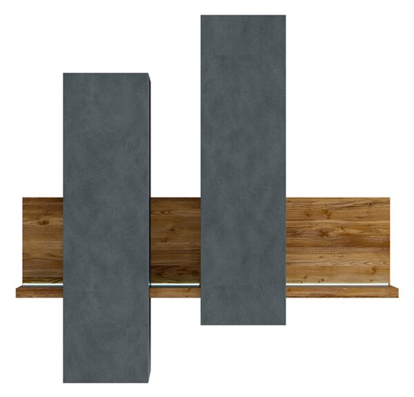 Corp lemn masiv suspendat Aurea, 152 × 90 × 35 cm - Antracit-stejar