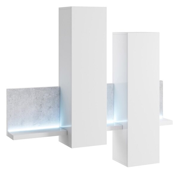Corp lemn masiv suspendat Aurea, 152 × 90 × 35 cm - Antracit-stejar