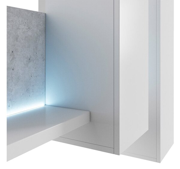 Corp lemn masiv suspendat Aurea, 152 × 90 × 35 cm - Antracit-stejar