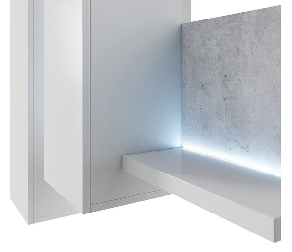 Corp lemn masiv suspendat Aurea, 152 × 90 × 35 cm - Antracit-stejar