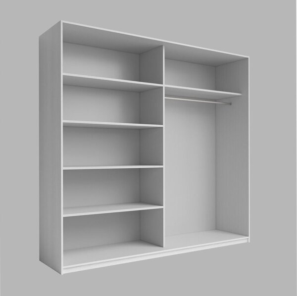 Dulap lemn masiv Lunaris, 221 × 210 × 61 cm - Negru