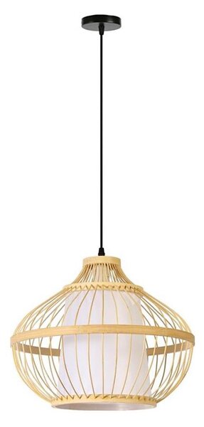 Lustră pe cablu Immax 08256L PINCHOS 1xE27/40W/230V d. 40 cm bambus