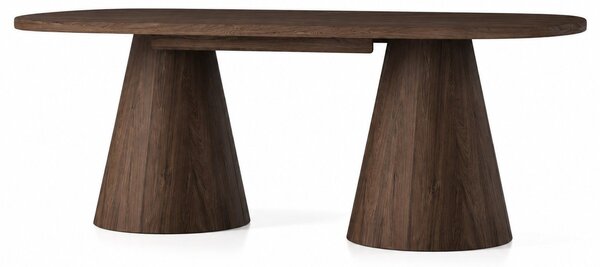 Masă lemn masiv Dining EGO Personalizabila - Nuc, 2200 + (2×500) x 1200 x 775 mm