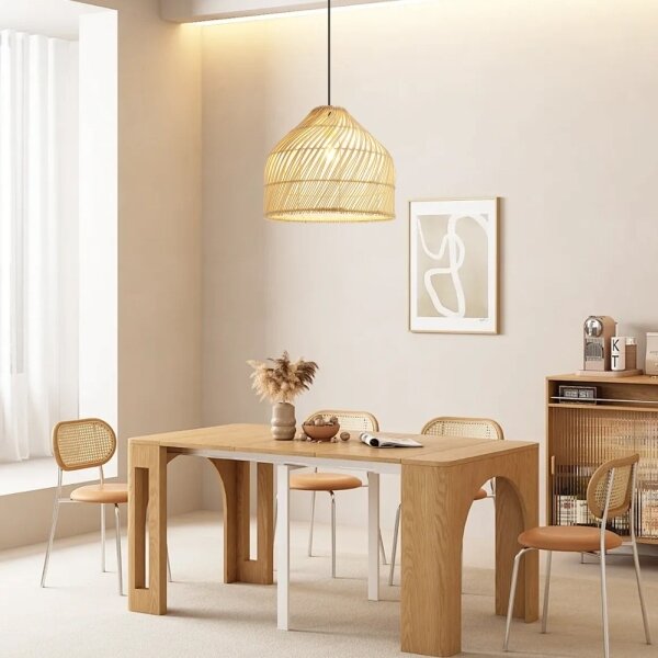 Lustră pe cablu Immax 08264L PELO 1xE27/40W/230V d. 40 cm ratan