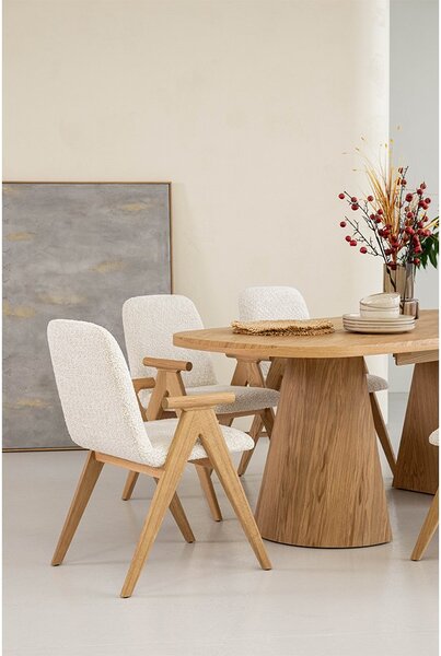 Masă lemn masiv Dining EGO Personalizabila - Natur, 2200 x 1000 x 775 mm