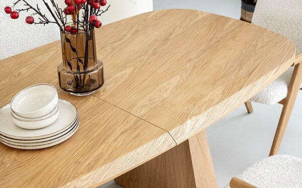 Masă lemn masiv Dining EGO Personalizabila - Natur, 2200 x 1000 x 775 mm