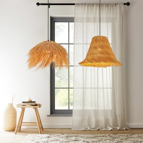 Lustră pe cablu Immax 08272L NATURALEZA 1xE27/40W/230V d. 55 cm ratan