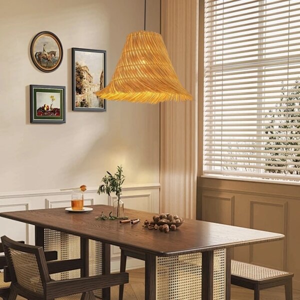 Lustră pe cablu Immax 08273L NATURALEZA 1xE27/40W/230V d. 45 cm ratan