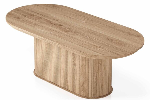 Masă lemn masiv nuc Ovala Milano 210 (+60) х 100 х 77 cm / Stejar - Natur