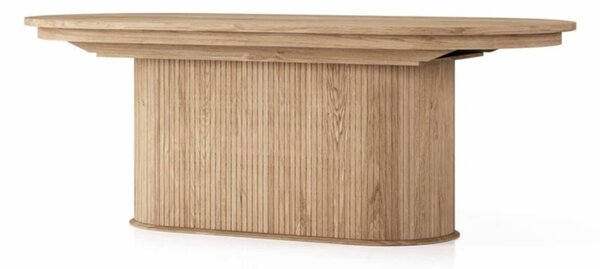 Masă lemn masiv nuc Ovala Milano 210 (+60) х 100 х 77 cm / Stejar - Natur
