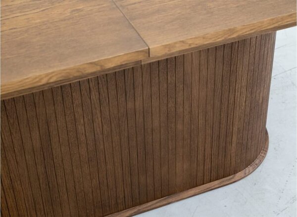 Masă lemn masiv nuc Ovala Milano 210 (+60) х 100 х 77 cm / Stejar - Natur