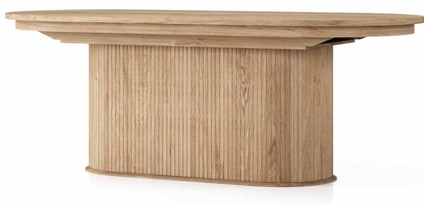Masă lemn masiv nuc Ovala Milano 210 (+60) х 100 х 77 cm / Stejar - Natur