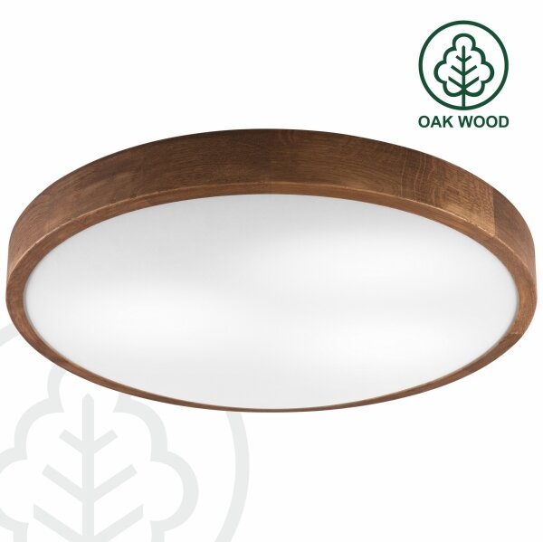 Plafonieră LED Brilagi CARVALHO SLIM 3xE27/60W/230V stejar cireș d. 47 cm
