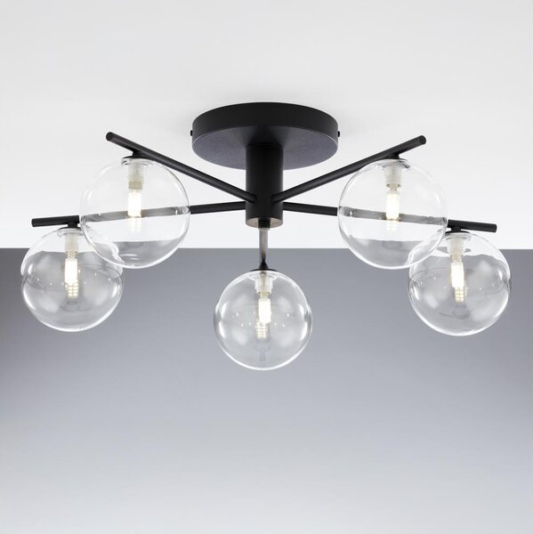 Lustră aplicată Jupiter 2046 PRATO 5xG9/10W/230V negru/transparent