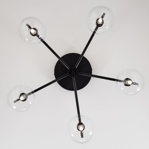 Lustră aplicată Jupiter 2046 PRATO 5xG9/10W/230V negru/transparent