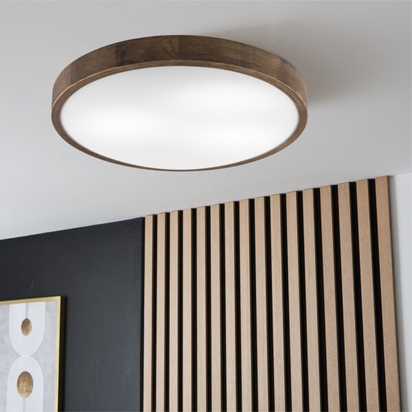 Plafonieră LED Brilagi CARVALHO SLIM 3xE27/60W/230V stejar nuc d. 47 cm