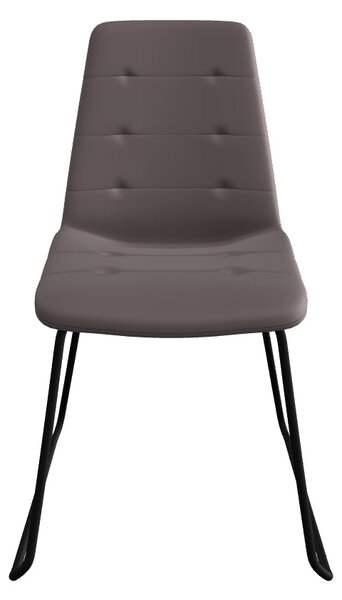 Scaun tapitat K321, verde/negru, stofa catifelata/metal, 45X55X84 cm