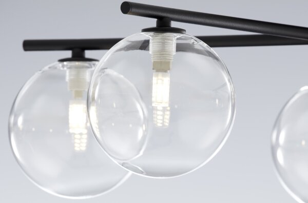 Lustră aplicată Jupiter 2046 PRATO 5xG9/10W/230V negru/transparent