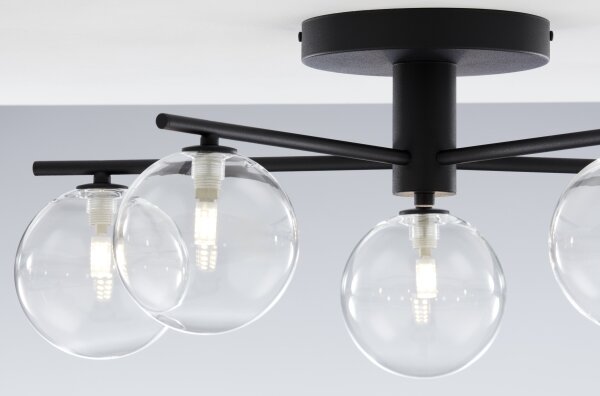 Lustră aplicată Jupiter 2046 PRATO 5xG9/10W/230V negru/transparent