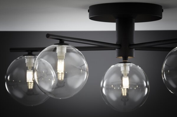 Lustră aplicată Jupiter 2046 PRATO 5xG9/10W/230V negru/transparent
