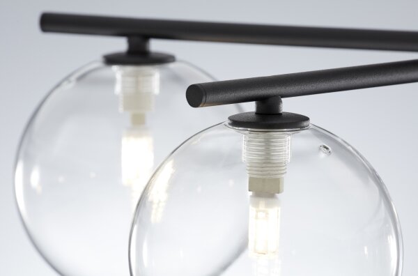 Lustră aplicată Jupiter 2046 PRATO 5xG9/10W/230V negru/transparent