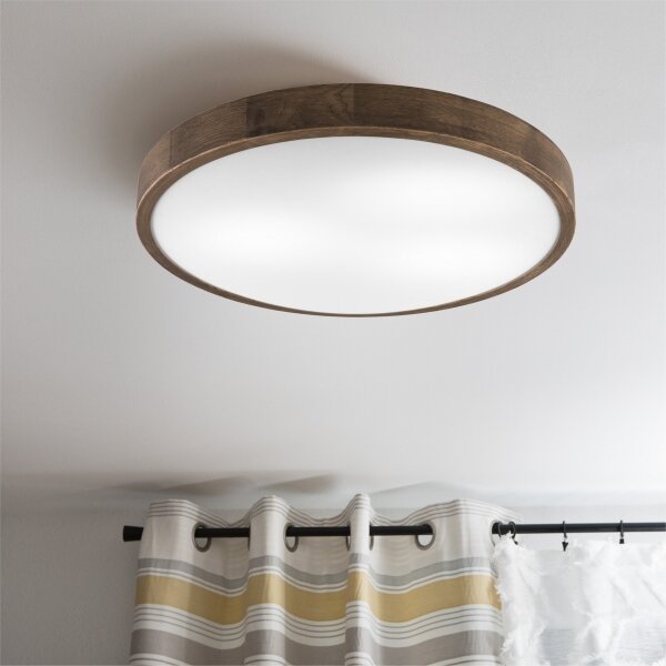Plafonieră LED Brilagi CARVALHO SLIM 3xE27/60W/230V stejar nuc d. 47 cm