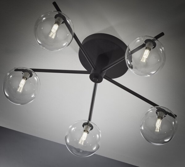 Lustră aplicată Jupiter 2046 PRATO 5xG9/10W/230V negru/transparent