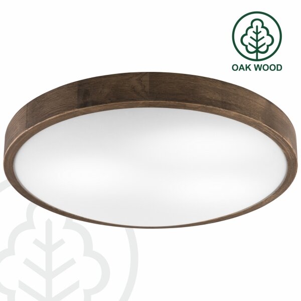 Plafonieră LED Brilagi CARVALHO SLIM 3xE27/60W/230V stejar nuc d. 47 cm