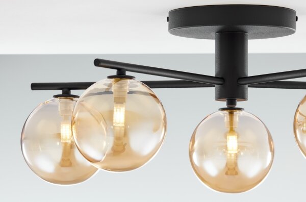 Lustră aplicată Jupiter 2047 PRATO 5xG9/10W/230V negru/bej