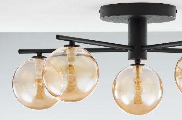 Lustră aplicată Jupiter 2047 PRATO 5xG9/10W/230V negru/bej