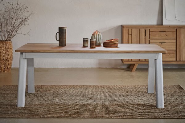 Masă lemn masiv Dining Havana Personalizabilă, 77 × 100 × 160 cm - Tabac