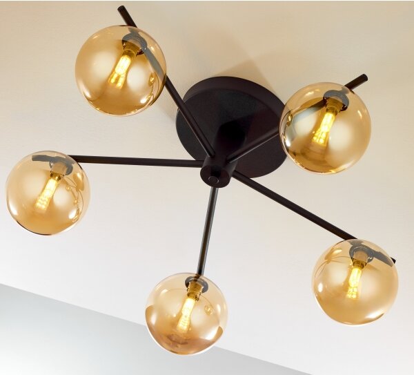 Lustră aplicată Jupiter 2047 PRATO 5xG9/10W/230V negru/bej