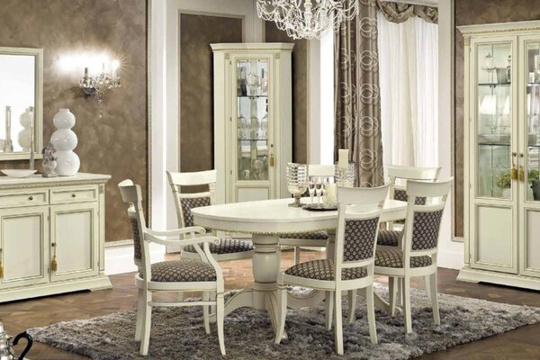 Masă lemn masiv Ovala Victoria Extensibila 160/, 240 × 100 × 78 cm - Nuc