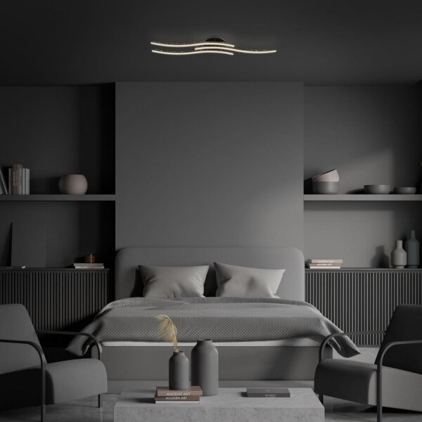 Plafonieră LED Brilo LED/19W/230V 3000K negru