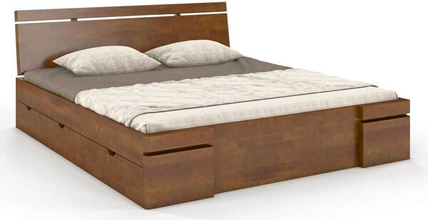 Pat lemn masiv TerraCraft Model 5 cu Sertar Fag Personalizabil