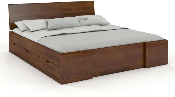 Pat lemn masiv TerraCraft Model 3 cu Sertar Pin Personalizabil - 120x200, Nuc