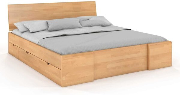 Pat lemn masiv TerraCraft Model 3 cu Sertar Fag Personalizabil
