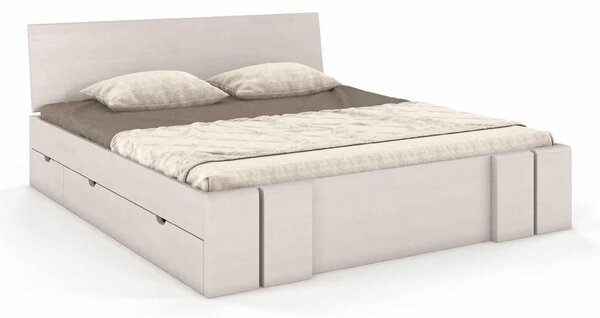 Pat lemn masiv TerraCraft Model 4 cu Sertar Pin Personalizabil - 120x200, Wenge