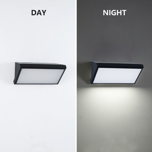 Brilagi - Aplică de perete LED pentru exterior cu senzor TRIANGLE LED/20W/230V, negru