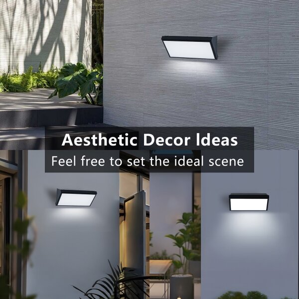 Brilagi - Aplică de perete LED RGBW TRIANGLE pentru exterior 1xE27/9W/230V neagră IP65