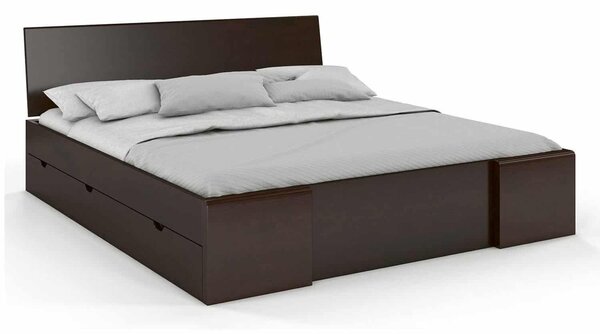 Pat lemn masiv TerraCraft Model 3 cu Sertar Pin Personalizabil - 120x200, Nuc