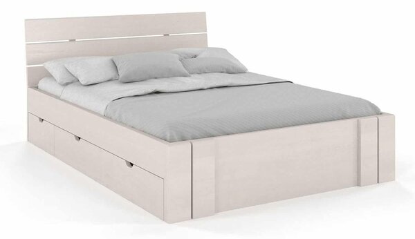 Pat lemn masiv TerraCraft Model 2 cu Sertar Pin Personalizabil - 120x200, Natur