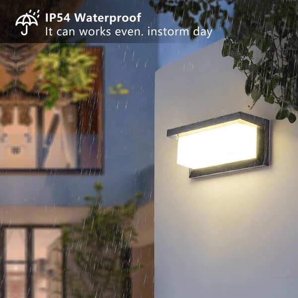 Aplică LED de exterior cu senzor Brilagi BRICKY LED/12W/230V antracit IP54