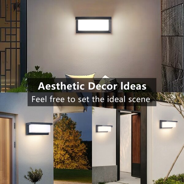 Aplică LED de exterior cu senzor Brilagi BRICKY LED/12W/230V antracit IP54