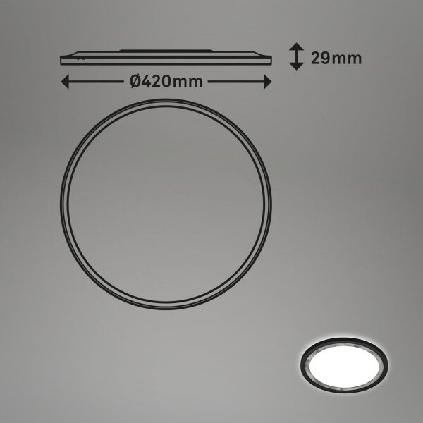 Plafonieră LED dimabilă Brilo SLIM LED/22W/230V 2700-6500K + telecomandă
