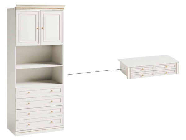 Dulap lemn masiv Vanna V 2 Uși, 100,4 × 62,5 × 245,8 cm
