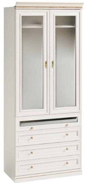 Dulap lemn masiv Vanna IV 2 Uși, 100,4 × 62,5 × 245,8 cm