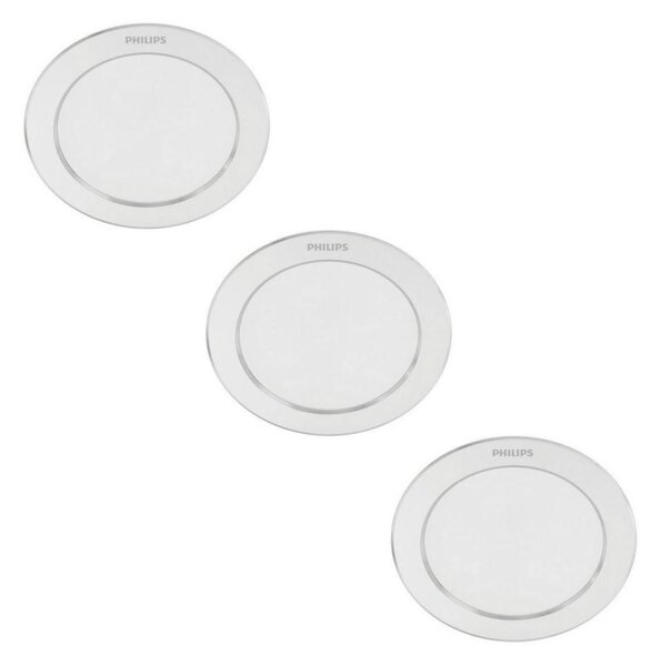 SET 3x plafonieră LED încastrată DIAMOND 1xLED/3,5W/230V 2700K Philips